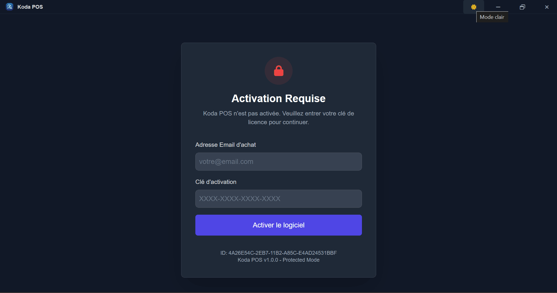 Interface de Caisse